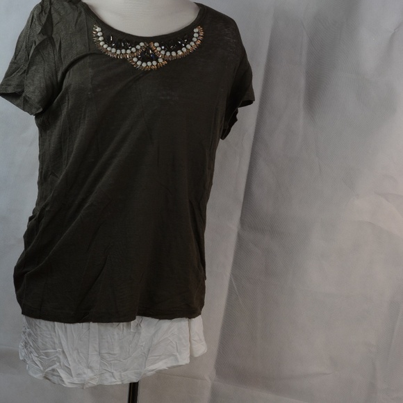 Gerry Weber Embellished Tee Shirt Style Top SZ L/XL - Picture 5 of 7